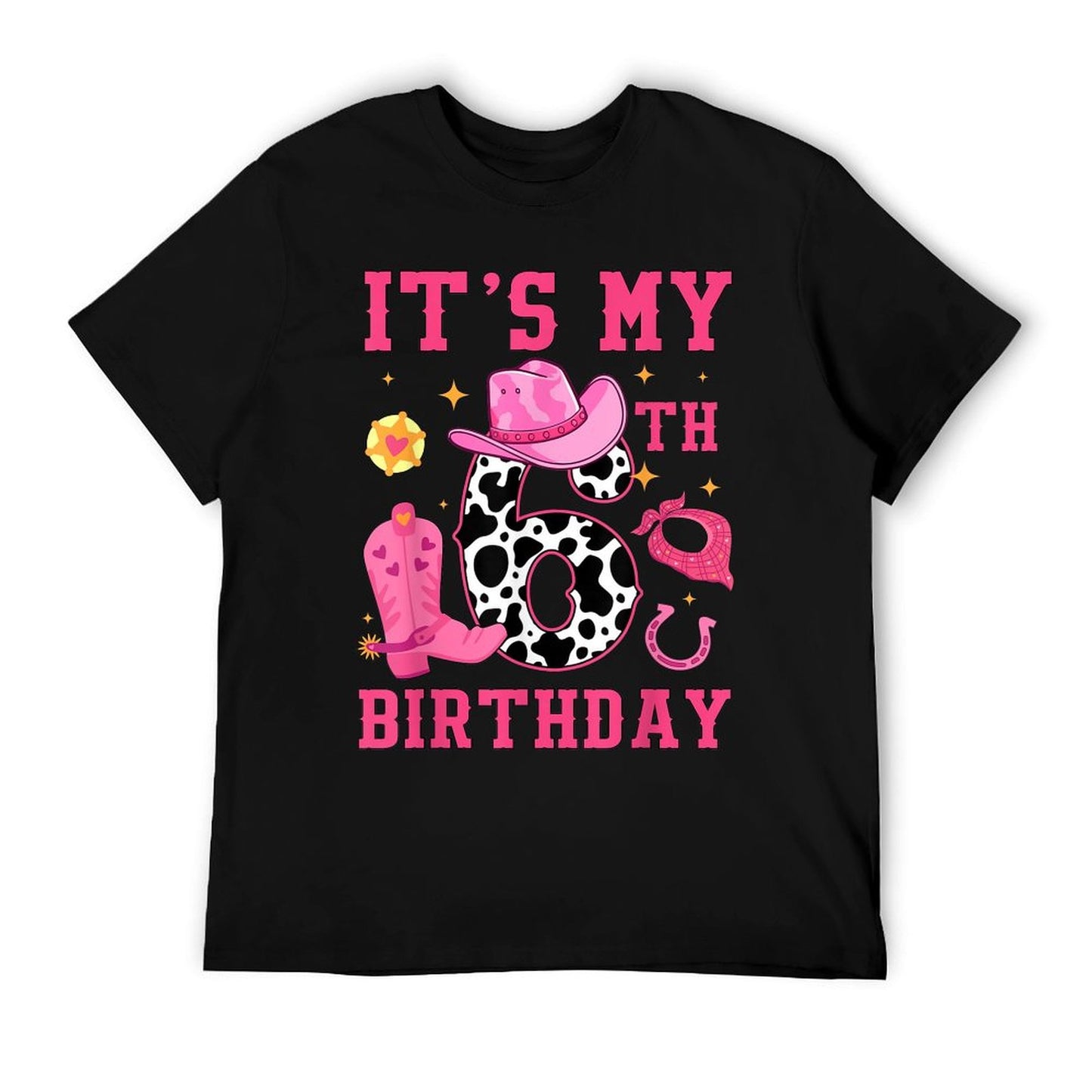 It&#39;s My 6th Birthday Rodeo Western Cowgirl 6 Years Old T-Shirt