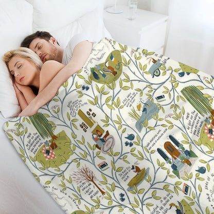 Wind in The Willows (light) Throw Blanket