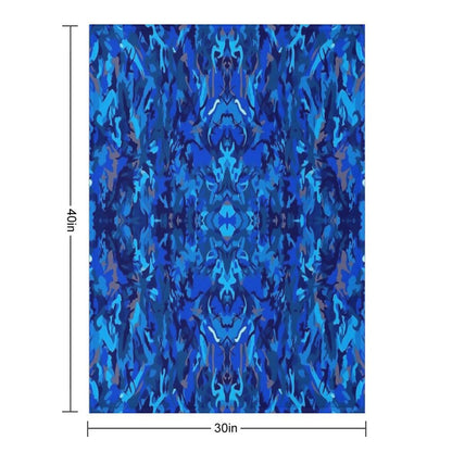A Mix Up of The Blues Throw Blanket