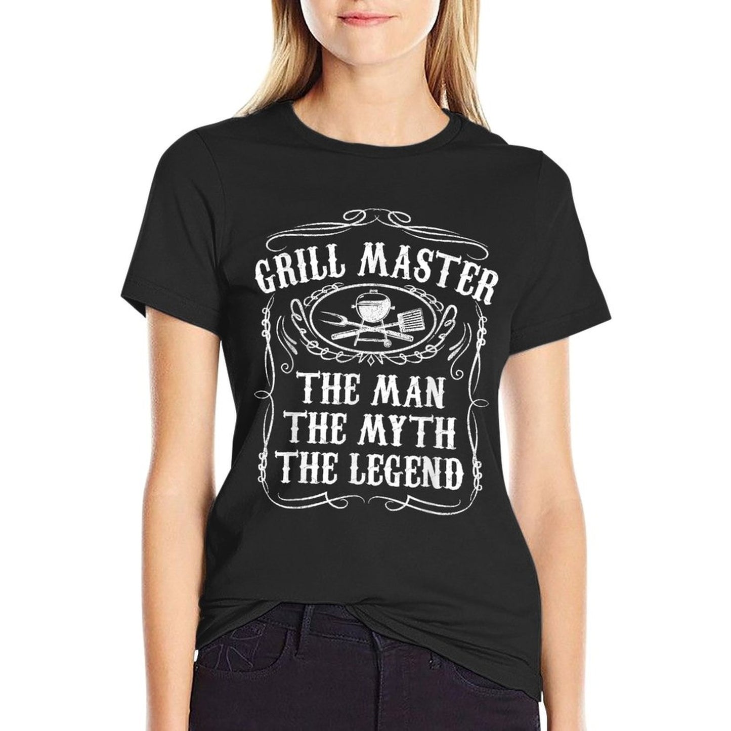 Grill Master The Man The Myth Legend Funny BBQ Smoker Gift T-Shirt