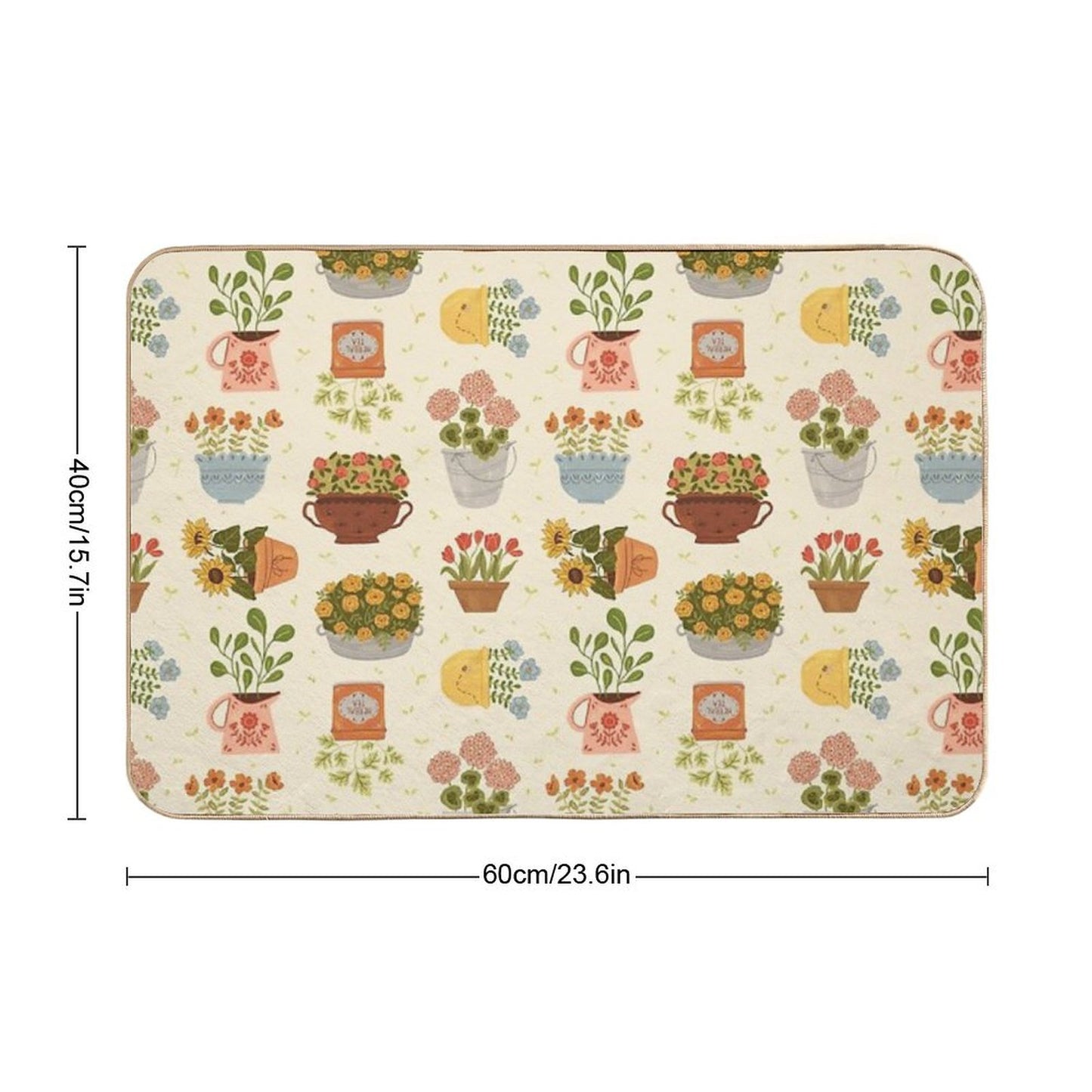 Some Flower Pots Bath Mat