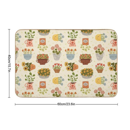 Some Flower Pots Bath Mat