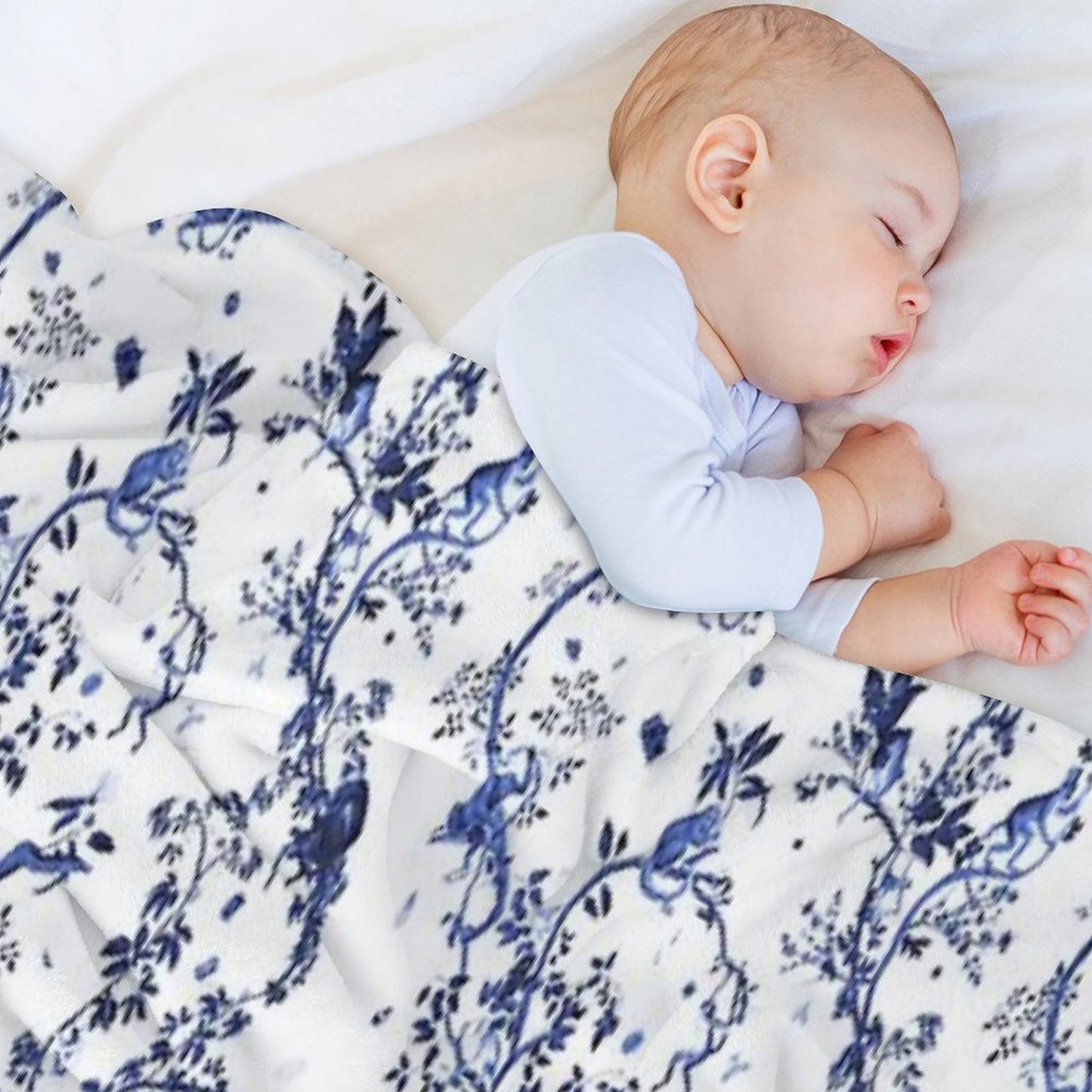 Monkey World Jouy Throw Blanket