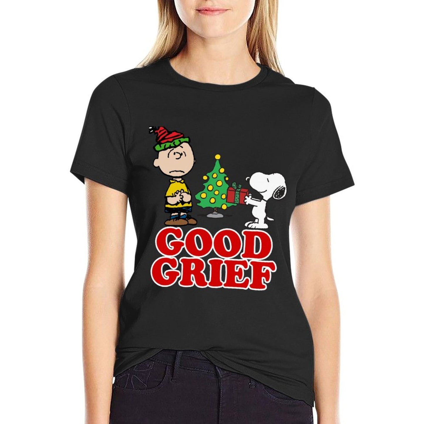 Peanuts Charlie Brown Goof Grief Christmas Sweatshirt  Wrinkle-resistant T-Shirt