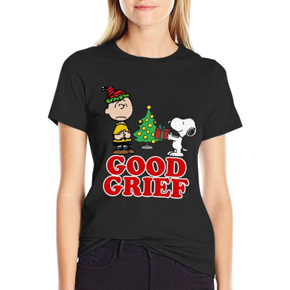 Peanuts Charlie Brown Goof Grief Christmas Sweatshirt  Wrinkle-resistant T-Shirt