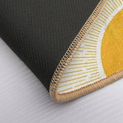 Sunrise Art, Retro Boho Sun Bath Mat