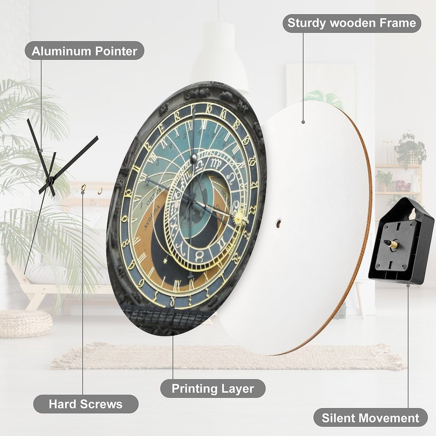 Prague Astronomical Clock Wall Clock