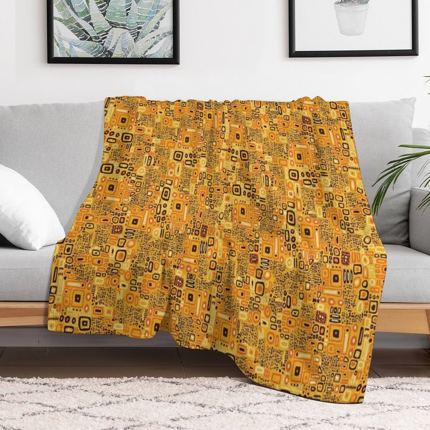 Klimt Pattern Throw Blanket