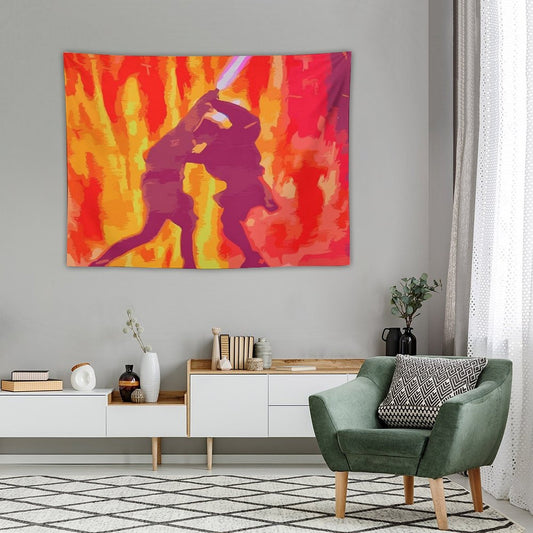 Anakin And Obi-Wan's Duel Tapestry