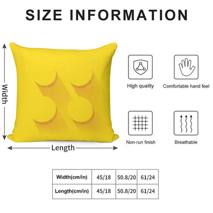 Yellow Brick Soft Skin-Friendly Throw Pillow