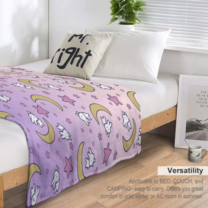 Sailor Moon - Usagi's Print Moon Bunny Blanket Throw Blanket