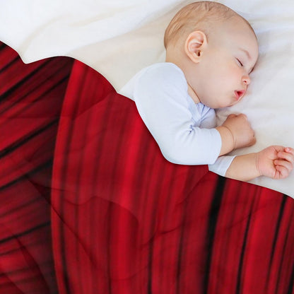 Twin Peaks Red Curtains Black And White Chevron Throw Blanket
