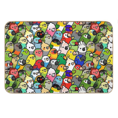 Everybirdy Pattern 2023 Bath Mat