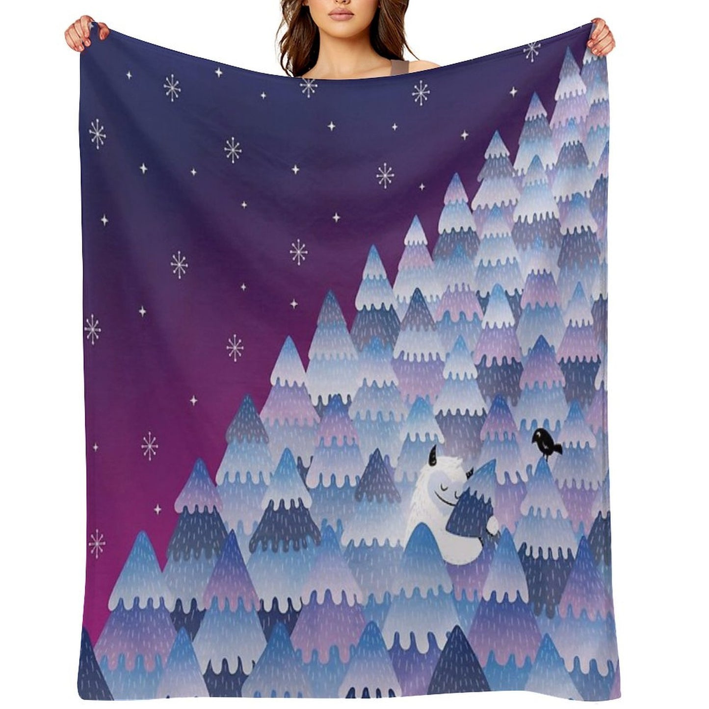 Tree Hugger (Night Version) Throw Blanket