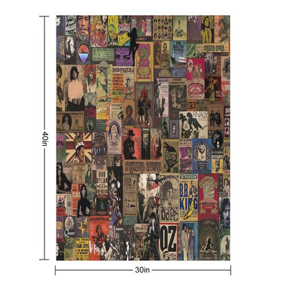 Rock N' Roll Stories II Throw Blanket