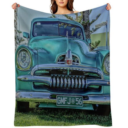 Modified FJ Holden at Wigley Reserve Throw Blanket