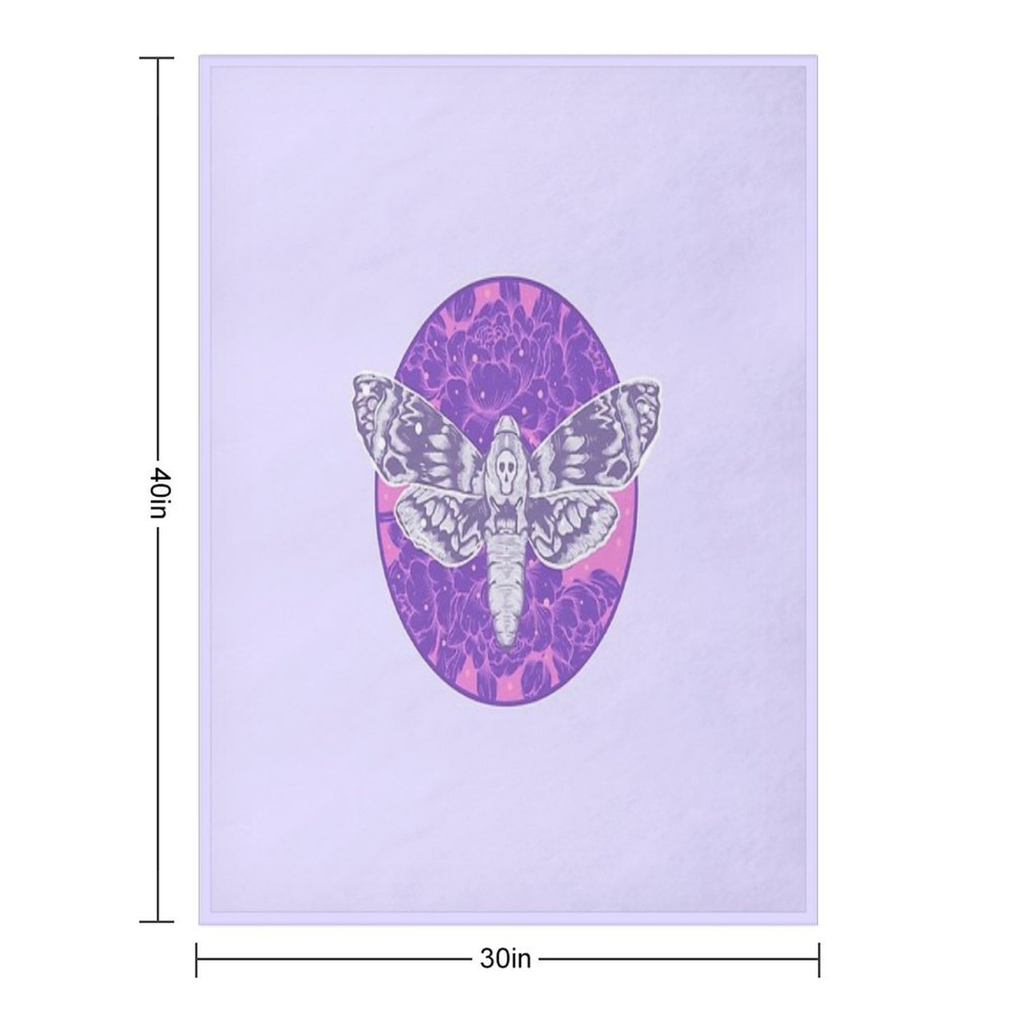 Death Moth Throw Blanket
