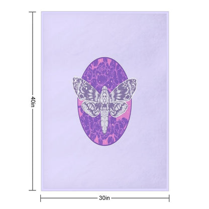 Death Moth Throw Blanket
