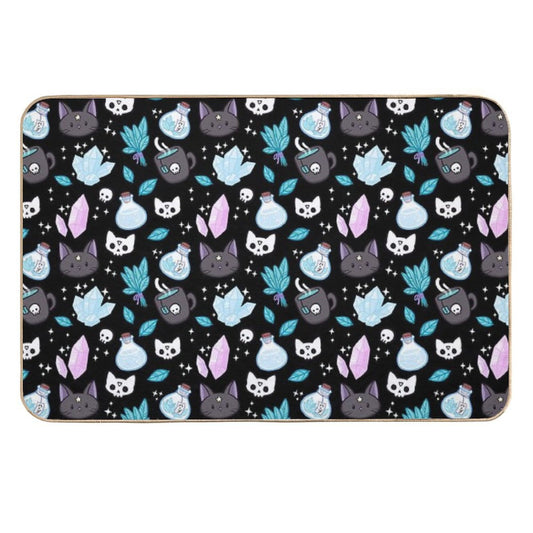 Herb Witch  Black  Nikury  Absorbent Bath Mat