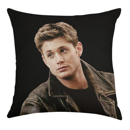 Dean Winchester Supernatural Linen Throw Pillow Cover