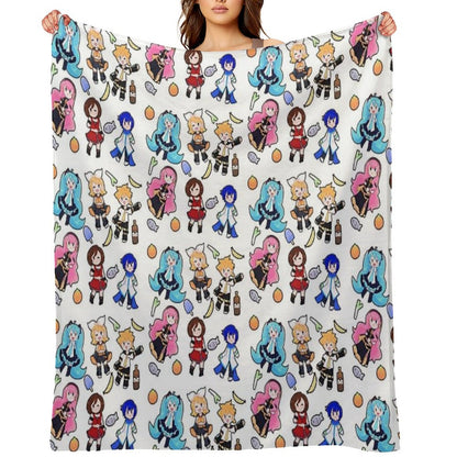 Vocaloid Chibi Chaos! Throw Blanket