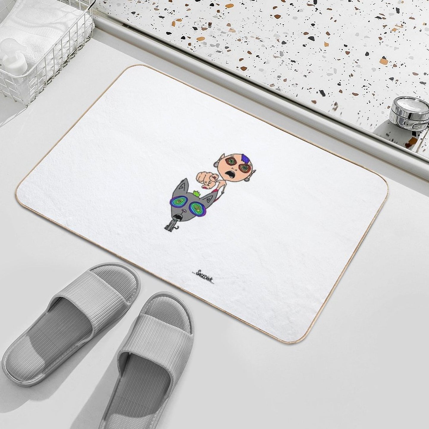 !  Repositionable Bath Mat