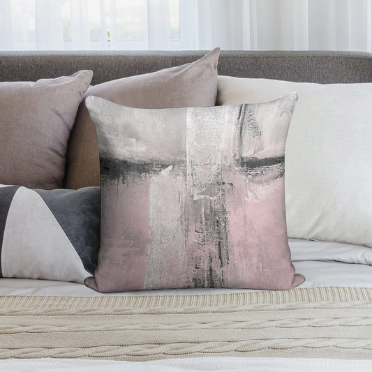Blush Soft High-Density Material Throw Pillow