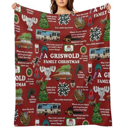 Christmas Vacation Collage Throw Blanket