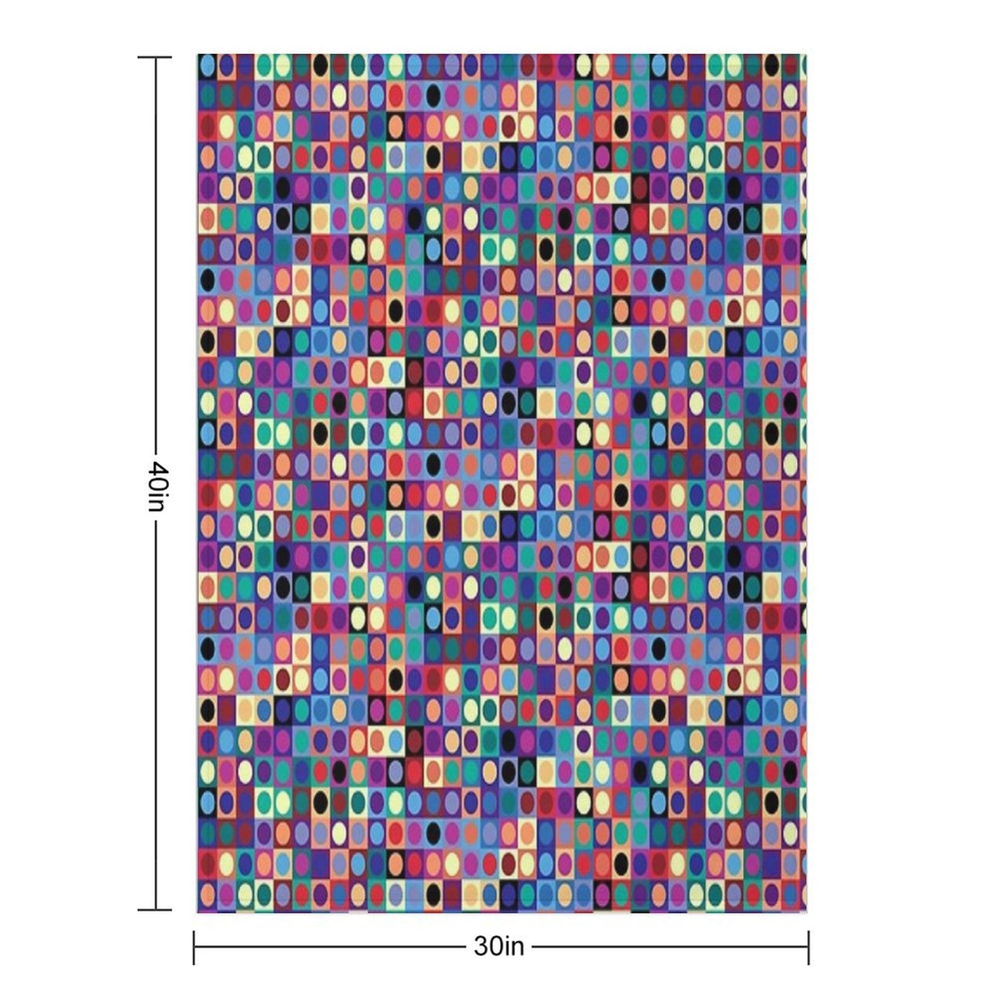 Vasarely Inspired Throw Blanket