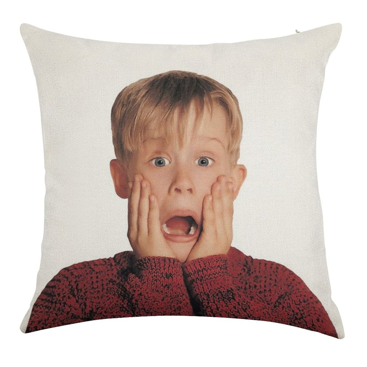 Home Alone Linen Throw Pillow Cover
