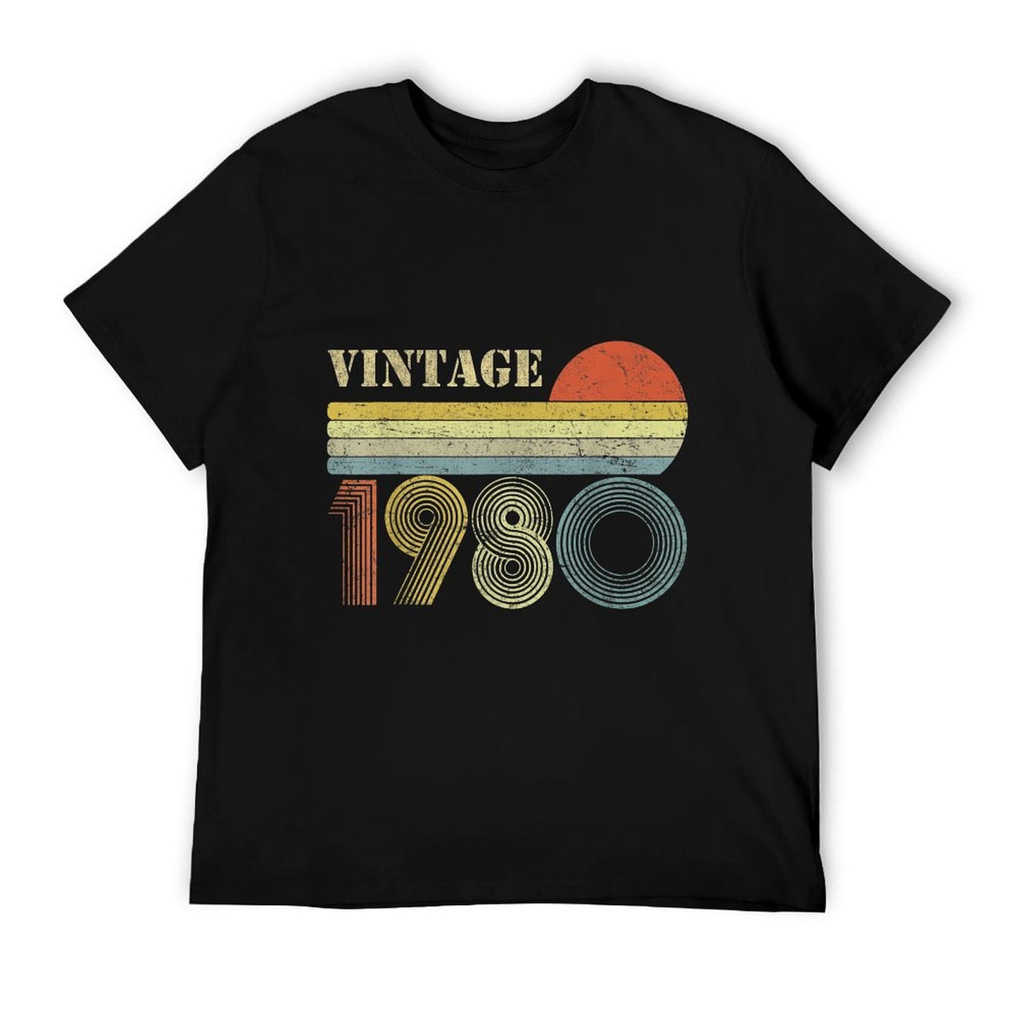 1980 40th Birthday Gift Vintage Retro Men Women 40 Years Old  Cotton T-Shirt