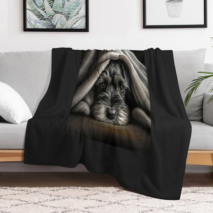 Cute Mini Schnauzer Throw Blanket
