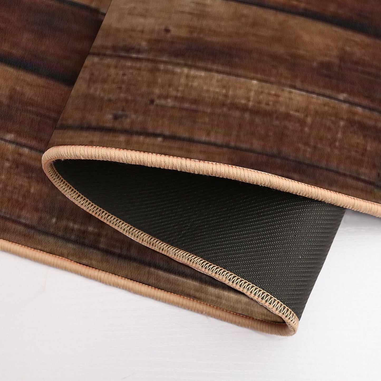 Dark Brown Wood Bath Mat