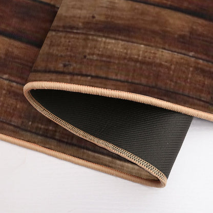 Dark Brown Wood Bath Mat