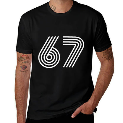 67 Funny Number Meme  Eco-friendly Material T-Shirt