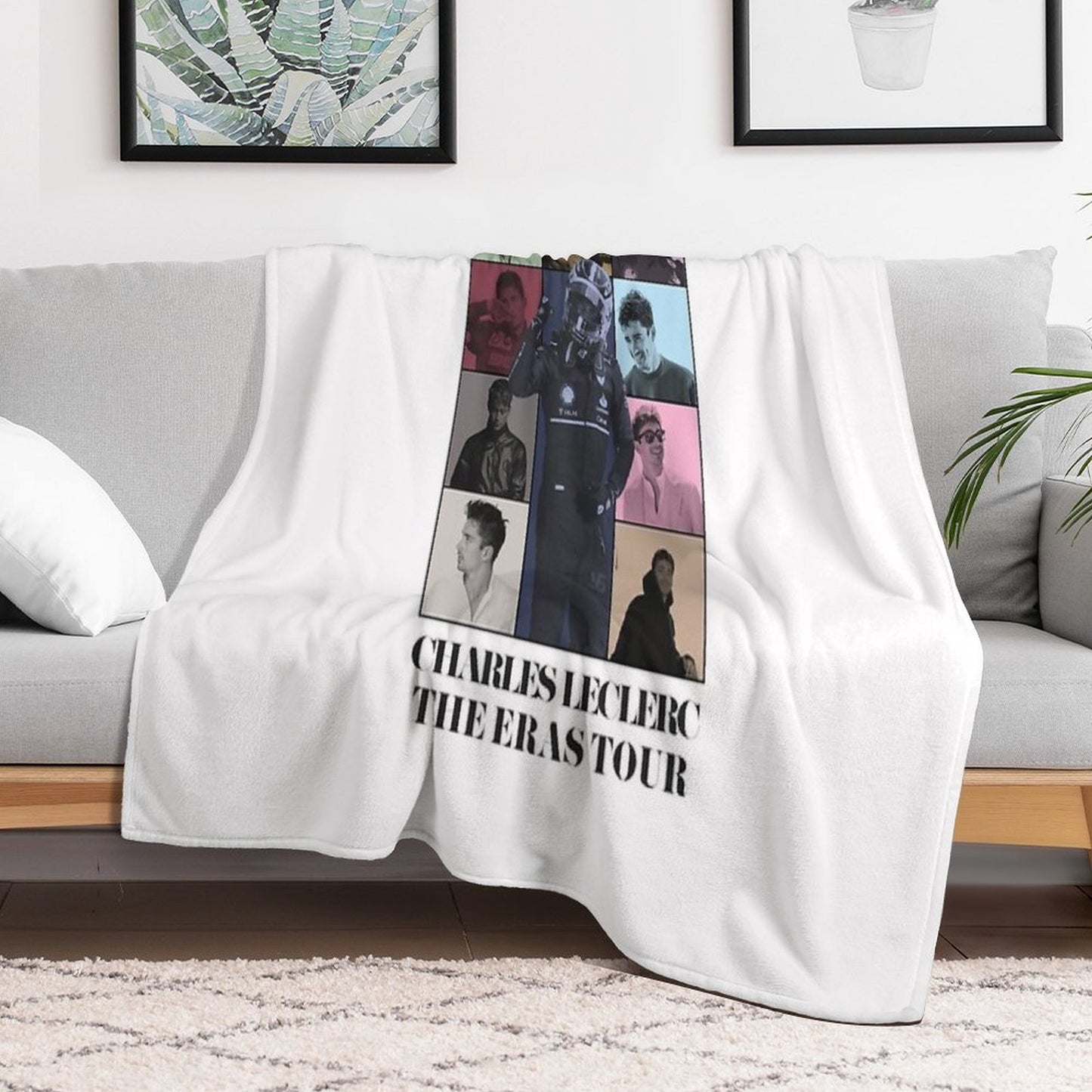 Charles Leclerc Ft. The Eras Tour Throw Blanket
