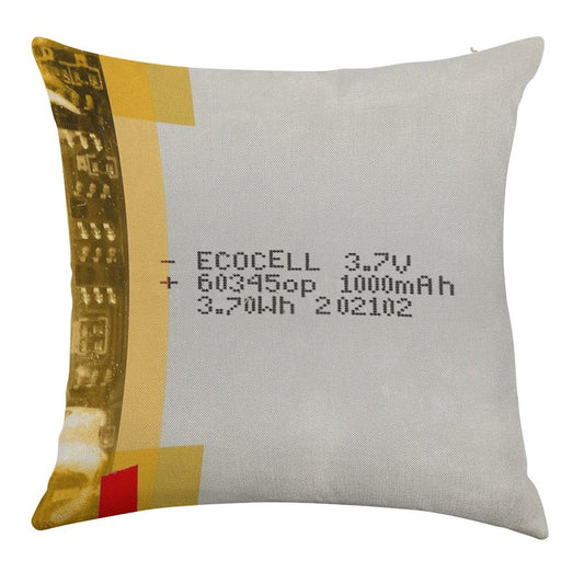 LiPo Battery Linen Throw Pillow Cover
