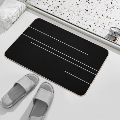 Hush Hush A Black And White Design Bath Mat