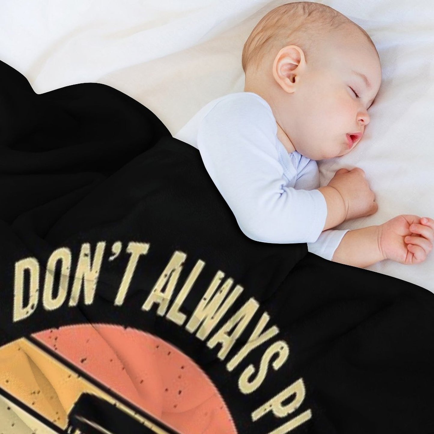 I Don't Always Play Disc Golf Oh Wait Yes I Do Retro Vintage Throw Blanket