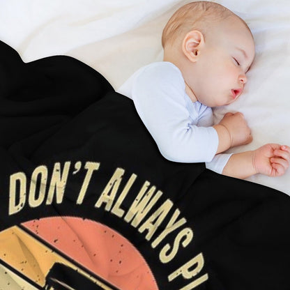 I Don't Always Play Disc Golf Oh Wait Yes I Do Retro Vintage Throw Blanket