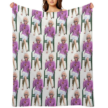 Kath And Kim Kath Having A Smoke Throw Blanket