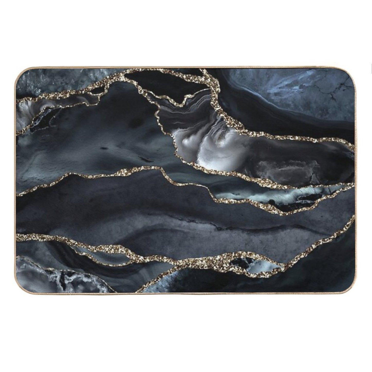 Night Masculine Marble Landscapes Bath Mat