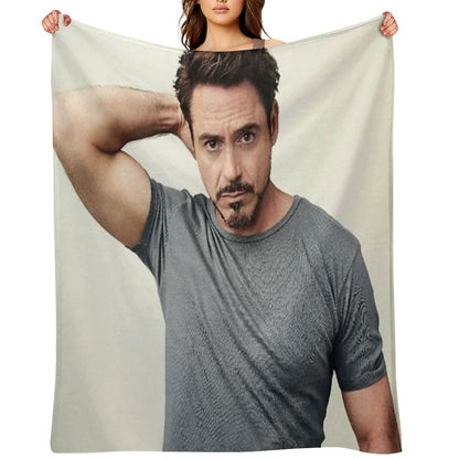 Robert Downey Jr Throw Blanket