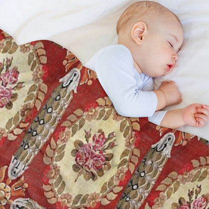 Aubusson 19th Century French Rug Print Throw Blanket