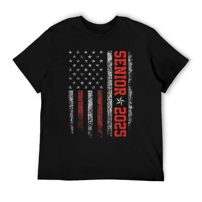 Senior Year 2025 American Flag USA Graduation Class Of 2025 T-Shirt