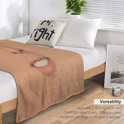 Nicolas Cage Giant Face Throw Blanket