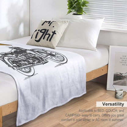Vincent Rapide Motorcycle Throw Blanket