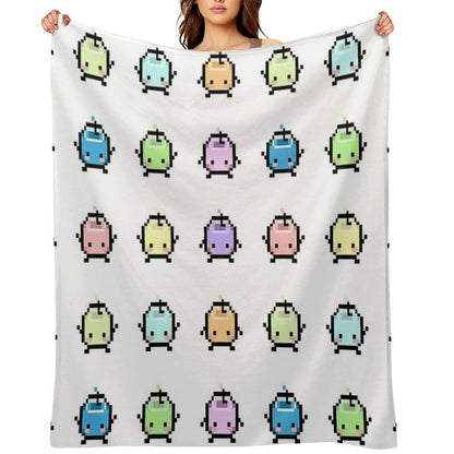 Stardew Valley Pastel Junimos Throw Blanket