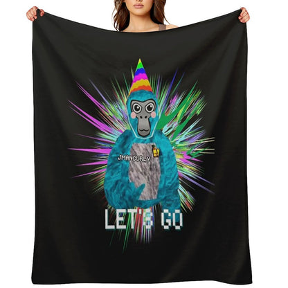 JMANCURLY Gorilla Tag VR Gamer Video Game Design Throw Blanket