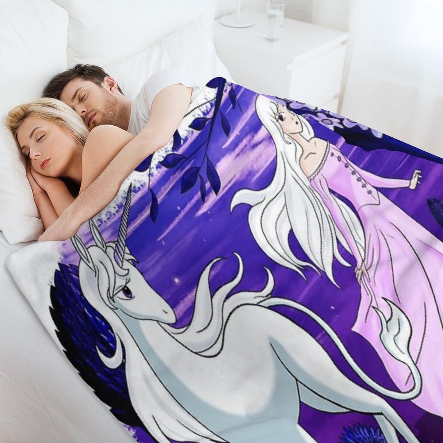 The Last Unicorn Lady Amalthea Throw Blanket